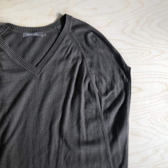 “Sandwich_”Angora blend v-neck sweater. Size M. - Picture 9 of 10